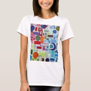 Camiseta Collage de gráfico de color retro disco de 60