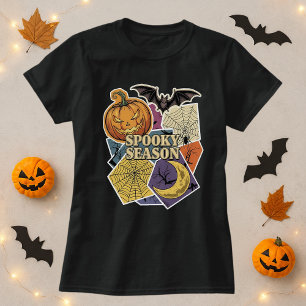 Camiseta Collage de Halloween en temporada de fantasía