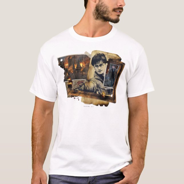Camiseta Collage de Harry Potter 7 (Anverso)