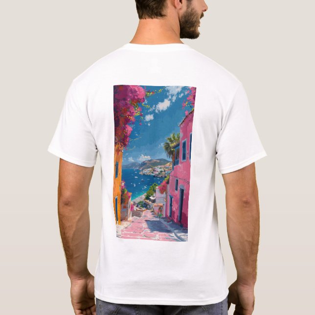 Camiseta Collage de Ilustracion de Moda de Bodrum T-Sh (Reverso)