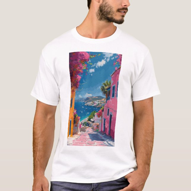 Camiseta Collage de Ilustracion de Moda de Bodrum T-sh (Anverso)