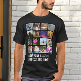 Camiseta Collage de imágenes de mosaico de Montaje fotográf