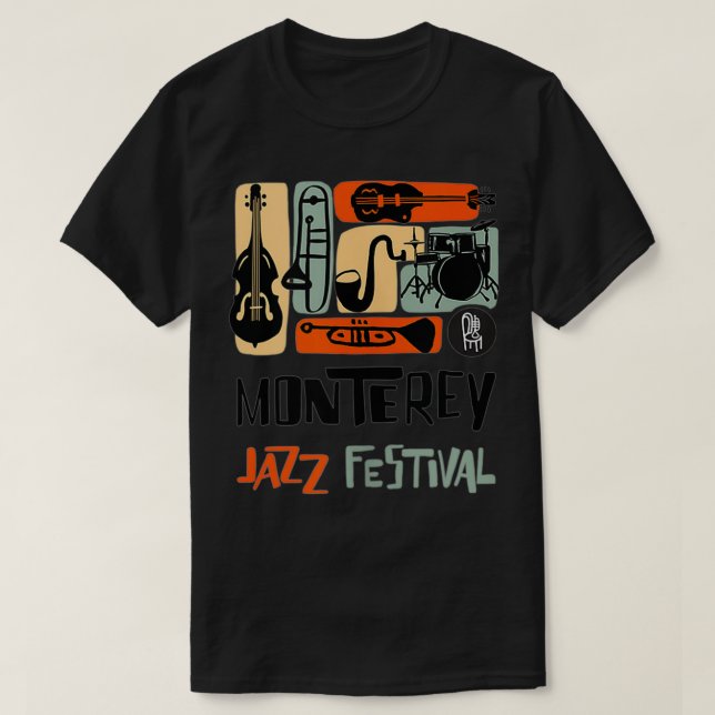 Camiseta Collage de instrumentos del Festival de Jazz de Mo (Diseño del anverso)