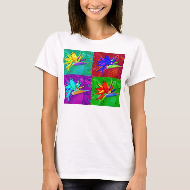 Camiseta Collage de la ave del paraíso (Anverso)