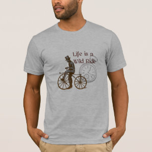 Camiseta Collage de la bicicleta de Steampunk del paseo