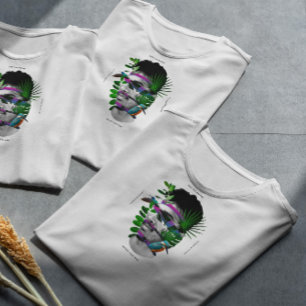 Camiseta Collage de la cara del hombre de la naturaleza
