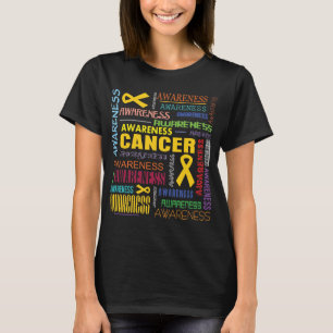 Camiseta Collage de la conciencia del cáncer de la niñez
