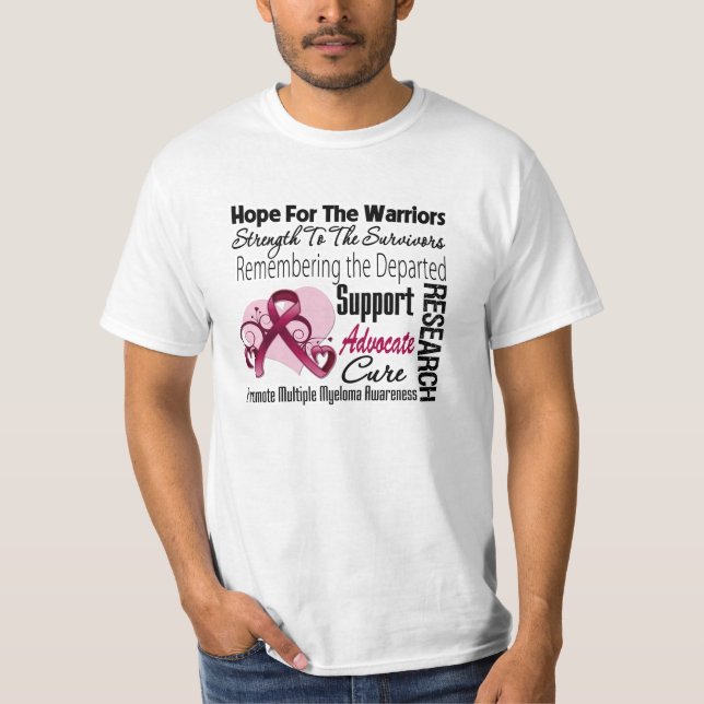 Camiseta Collage de la esperanza del tributo - mieloma (Anverso)