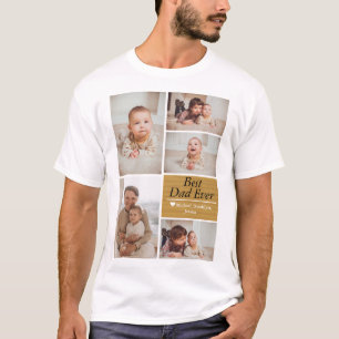 Camiseta Collage de la familia fotográfica Simple Modern Fa