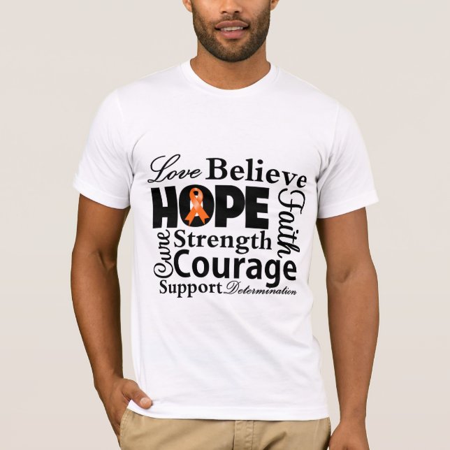 Camiseta Collage de la Leucemia de la Esperanza (Anverso)