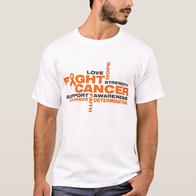 Camiseta Collage de la lucha de la leucemia (Anverso)