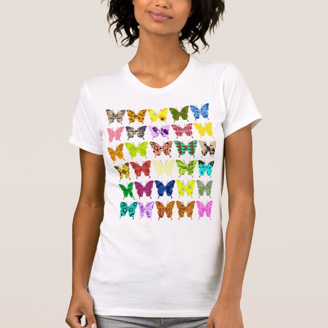 Camiseta Collage de la mariposa (Anverso)