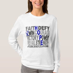 Camiseta Collage de la palabra de la esperanza Ankylosing