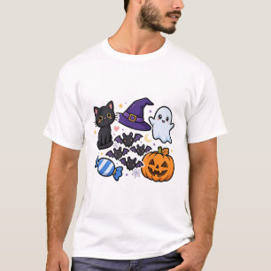 Camiseta Collage de la temporada espeluznante Arte lindo de