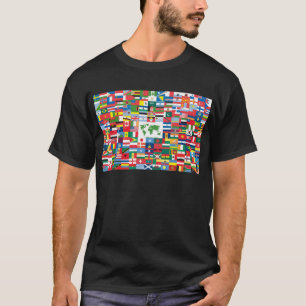 Camiseta Collage de las banderas de país de todas partes