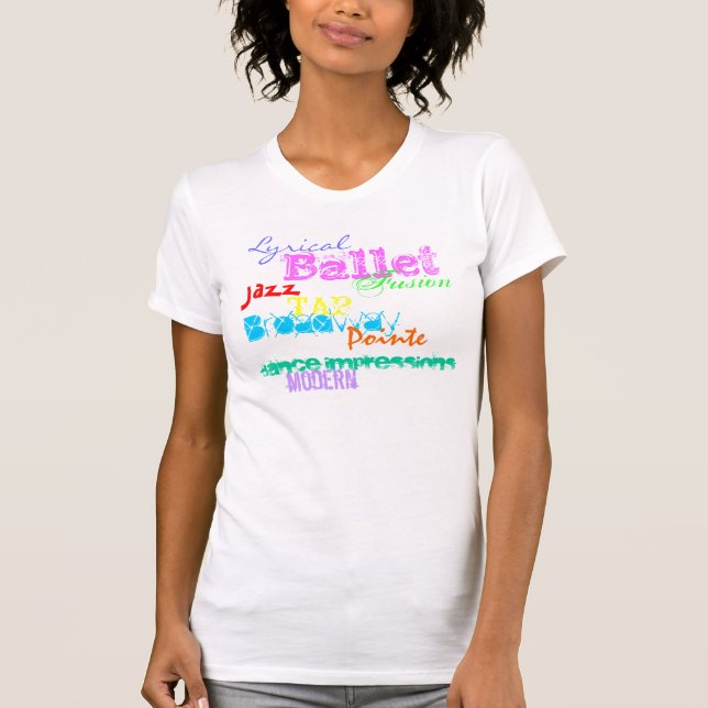 Camiseta Collage de las impresiones de la danza (Anverso)