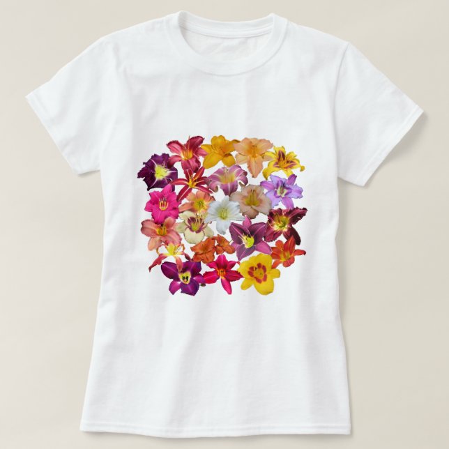 Camiseta Collage de los Daylilies (Diseño del anverso)
