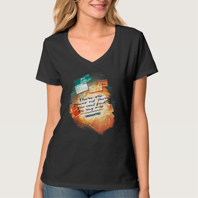Camiseta Collage de mapas sin cartografiar (Anverso)