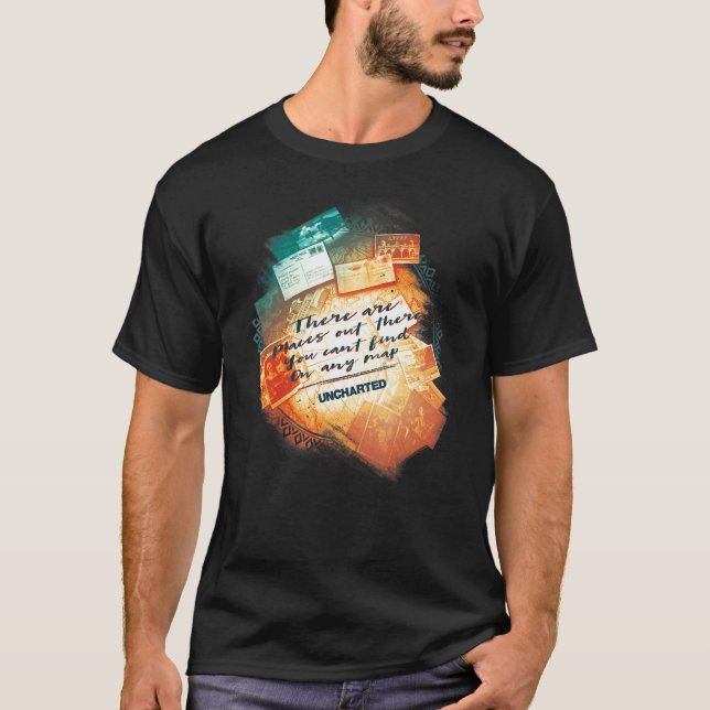Camiseta Collage de mapas sin cartografiar (Anverso)