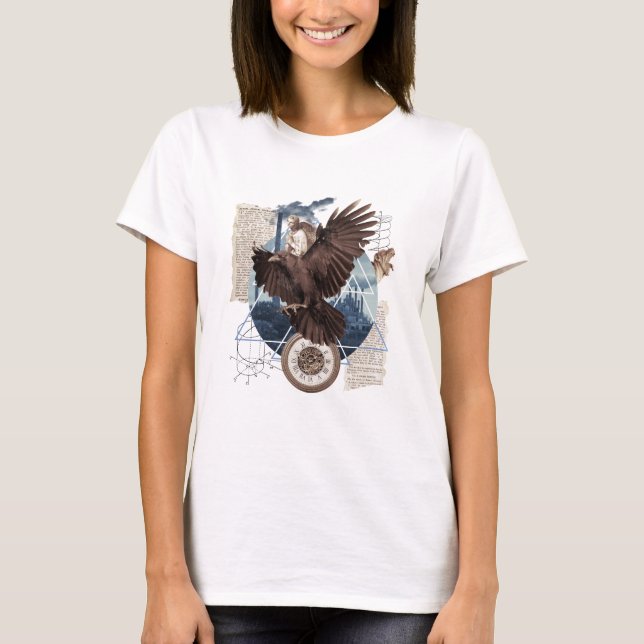 Camiseta Collage de medios mixtos Cherub Vintage (Anverso)