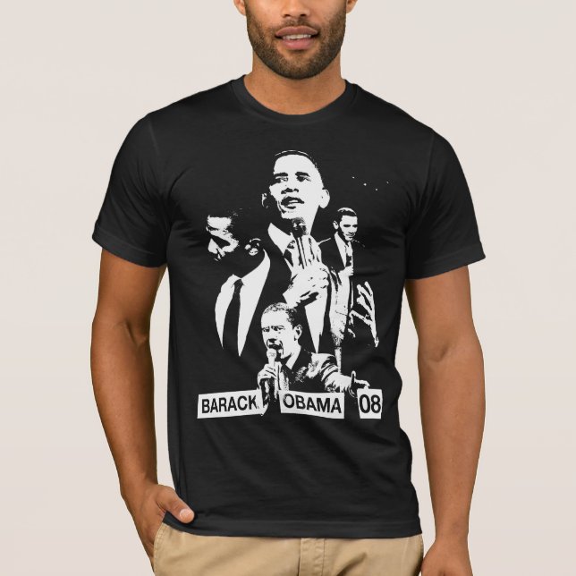 Camiseta Collage de Obama por akamundo con el texto (Anverso)