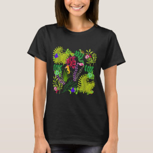 Camiseta Collage de peces de la vida marina náutica colorid