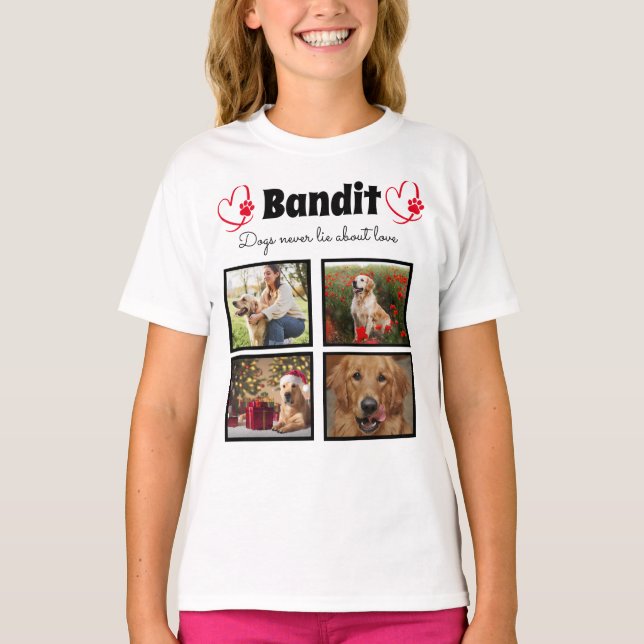 Camiseta Collage de perros personalizado para fotos de fami (Anverso)
