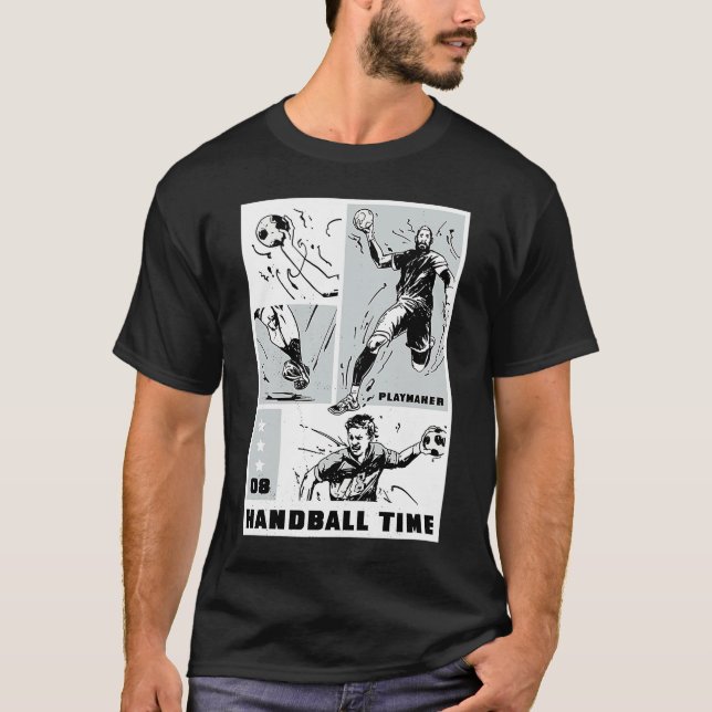 Camiseta Collage de Playmaker de tiempo de balonmano (Anverso)