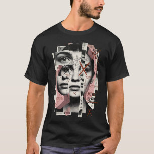 Camiseta Collage de retrato distorsionado de valor facial