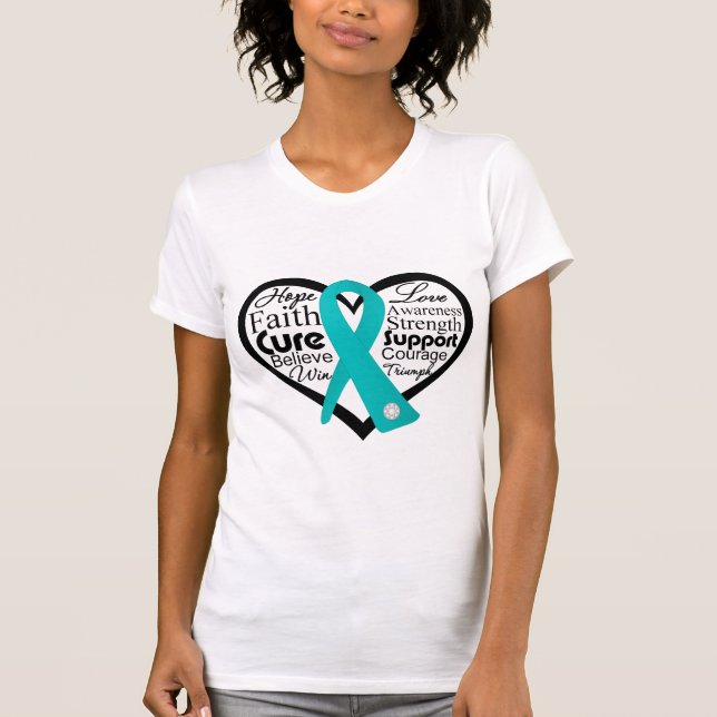 Camiseta Collage de Scleroderma Heart Ribbon (Anverso)