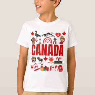 Camiseta Collage de símbolos de Canadá