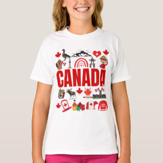 Camiseta Collage de símbolos de Canadá