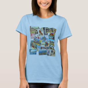 Camiseta Collage de tarjetas postales de época