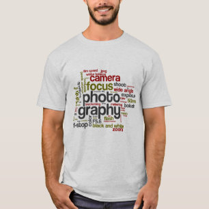 Camiseta Collage de texto de Lingo de fotografía