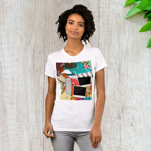 Camiseta Collage de viajes con lugares emblemáticos de vaca (Subido por el creador)