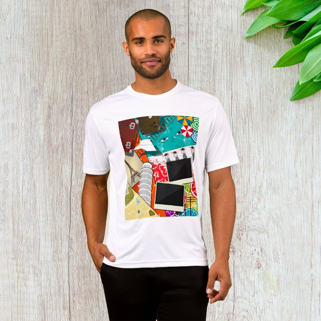 Camiseta Collage de viajes con lugares emblemáticos de vaca (Subido por el creador)