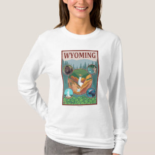 Camiseta Collage de WyomingWyoming
