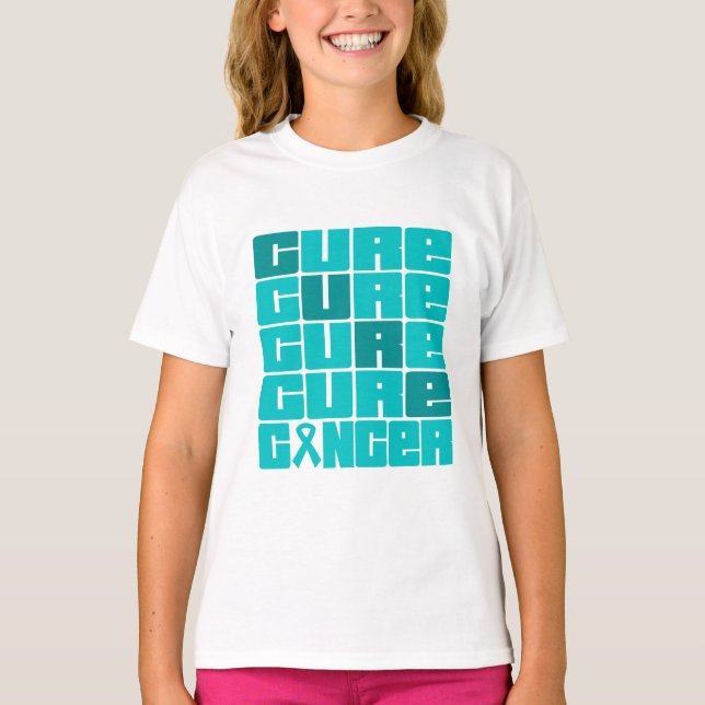 Camiseta Collage del cáncer ovárico de la CURACIÓN (Anverso)