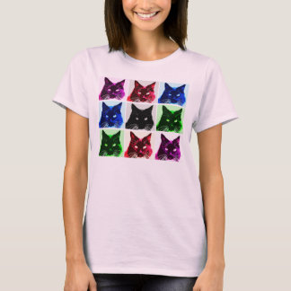 Camiseta collage del gato de 9 vidas