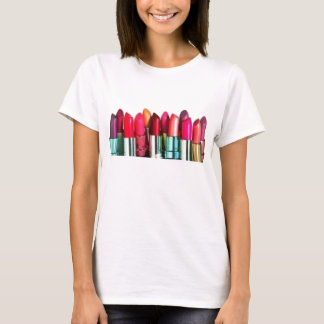 Camiseta collage del lápiz labial