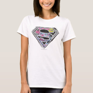 Camiseta Collage del logotipo de superchica