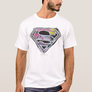 Camiseta Collage del logotipo de superchica