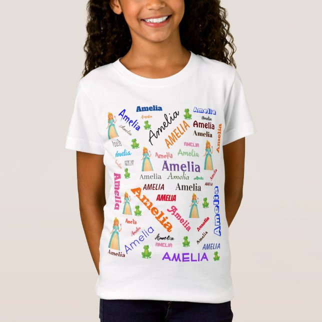 Camiseta Collage del nombre de nube de la palabra de hadas  (Anverso)