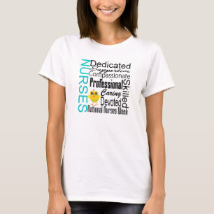 Camiseta Collage del reconocimiento de las enfermeras - el