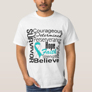 Camiseta Collage del superviviente del cáncer de cuello de