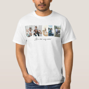 Camiseta Collage del Tío Collage de fotos 5 Imágenes