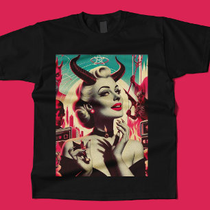 Camiseta Collage femenino retro devilish