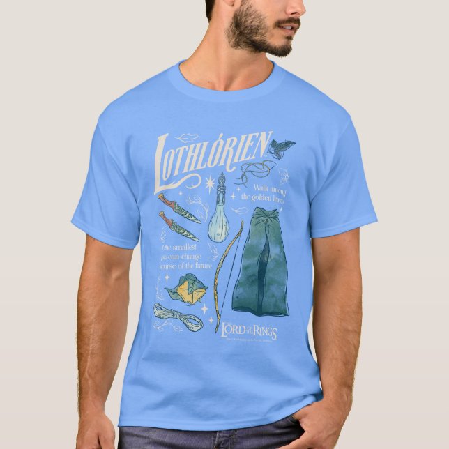 Camiseta Collage Gráfico de Acuarela LOTHLORIEN™ (Anverso)