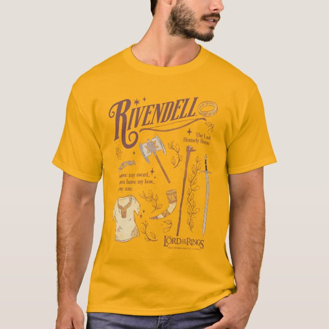 Camiseta Collage Gráfico de Acuarela RIVENDELL™ (Anverso)