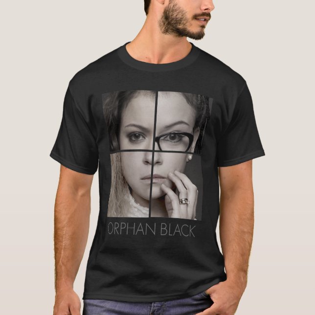 Camiseta Collage huérfano de la copia del negro el | (Anverso)